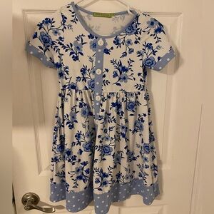 Millie Loves Lily White & Blue Dress
